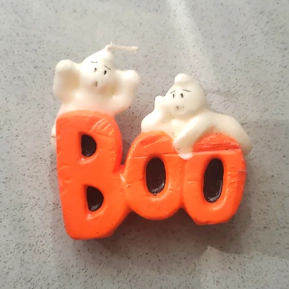 Vintage Halloween Ghosts BOO Candle 🕯 - Picture 1 of 6